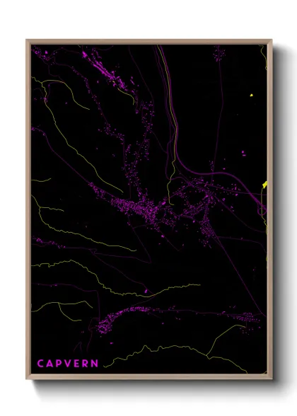 Une affiche de carte sur Capvern