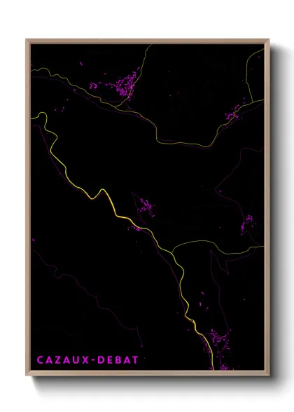 Une affiche de carte sur Cazaux-Debat