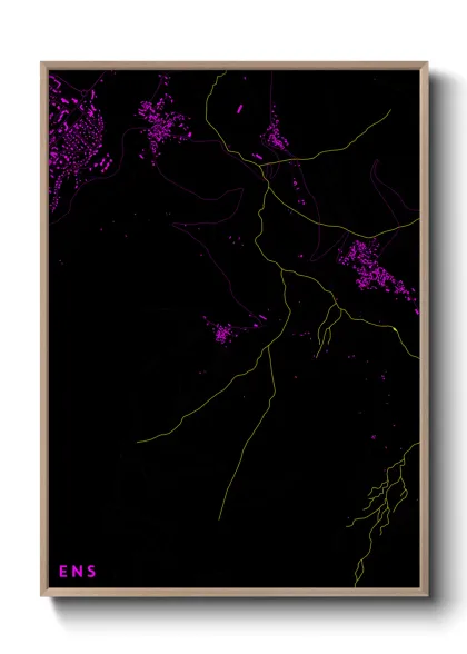 Une affiche de carte sur Ens