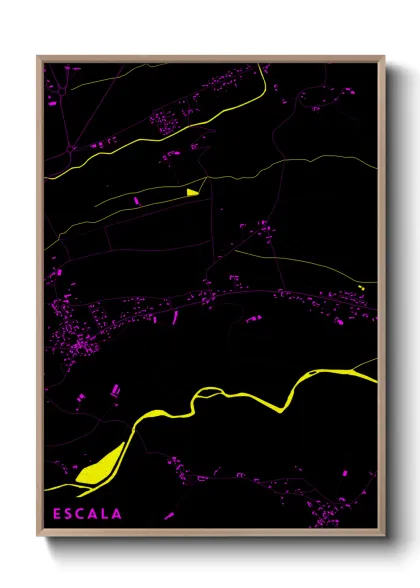 Une affiche de carte sur Escala