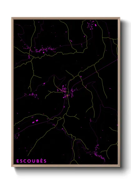 Une affiche de carte sur Escoubès