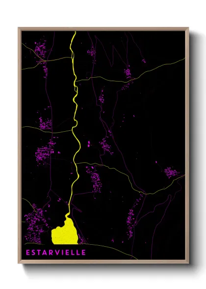 Une affiche de carte sur Estarvielle