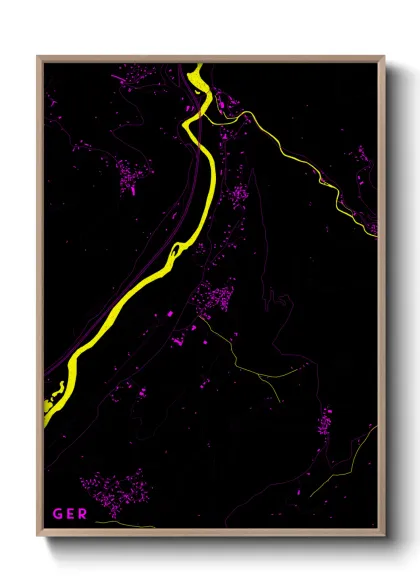 Une affiche de carte sur Ger