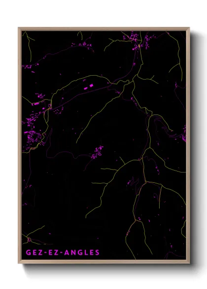 Une affiche de carte sur Gez-ez-Angles