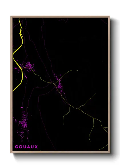 Une affiche de carte sur Gouaux