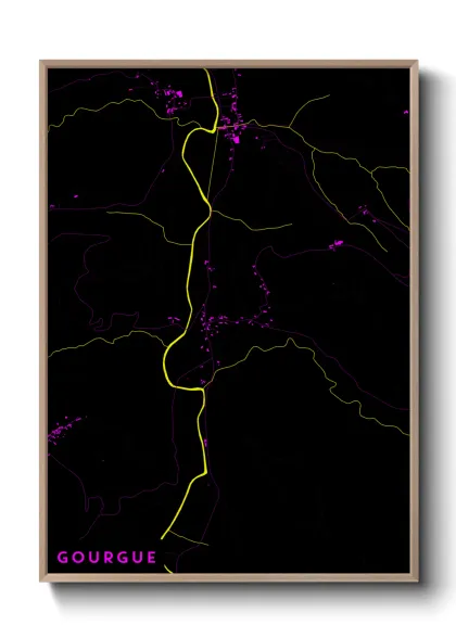 Une affiche de carte sur Gourgue