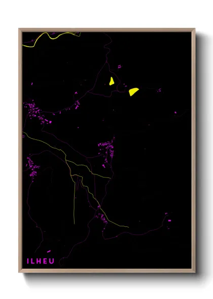 Une affiche de carte sur Ilheu