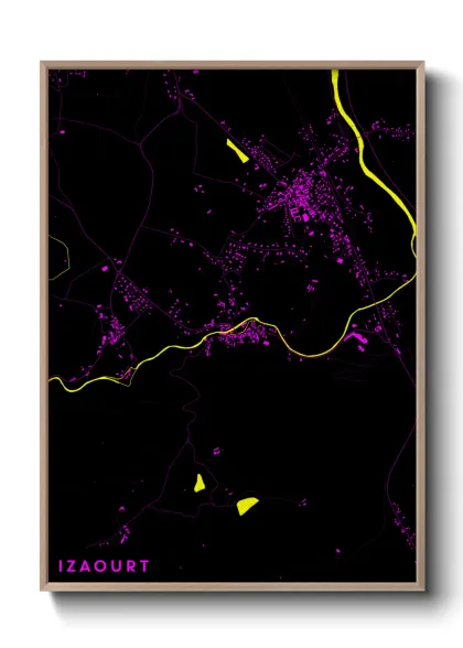 Une affiche de carte sur Izaourt