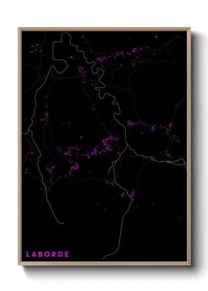 Une affiche de carte sur Laborde