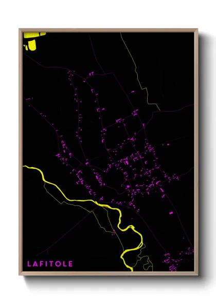 Une affiche de carte sur Lafitole