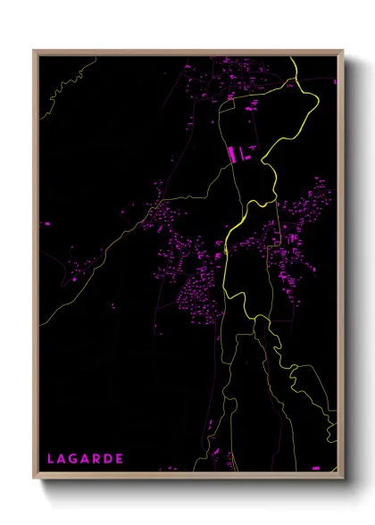 Une affiche de carte sur Lagarde