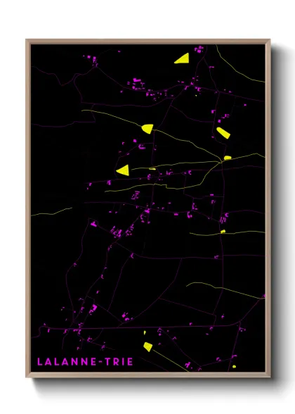 Une affiche de carte sur Lalanne-Trie