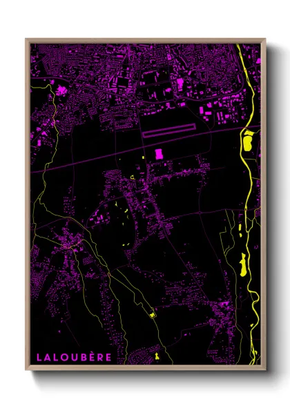 Une affiche de carte sur Laloubère