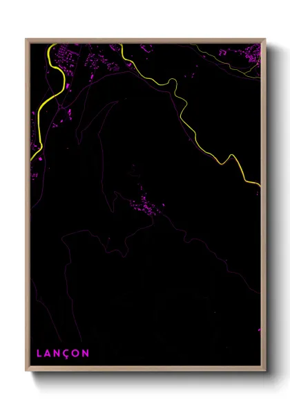 Une affiche de carte sur Lançon
