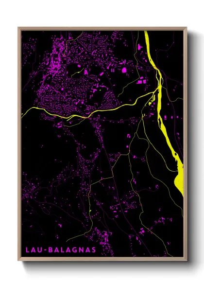 Une affiche de carte sur Lau-Balagnas