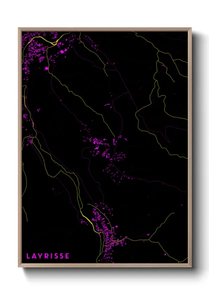 Une affiche de carte sur Layrisse