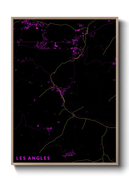 Une affiche de carte sur Les Angles