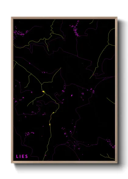 Une affiche de carte sur Lies