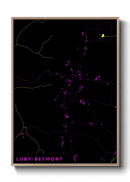 Une affiche de carte sur Luby-Betmont