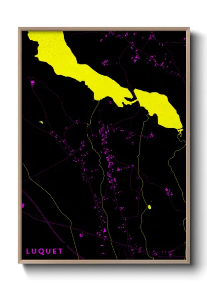 Une affiche de carte sur Luquet
