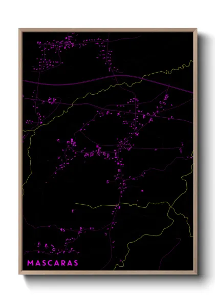 Une affiche de carte sur Mascaras