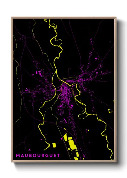 Une affiche de carte sur Maubourguet