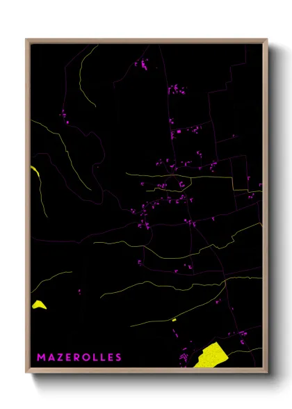 Une affiche de carte sur Mazerolles