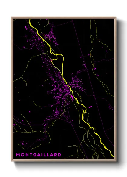 Une affiche de carte sur Montgaillard