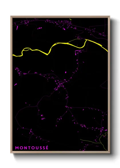 Une affiche de carte sur Montoussé