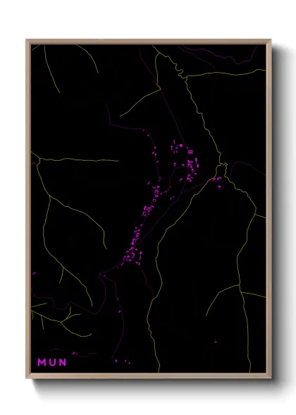 Une affiche de carte sur Mun