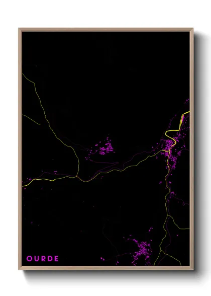 Une affiche de carte sur Ourde