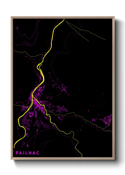 Une affiche de carte sur Pailhac