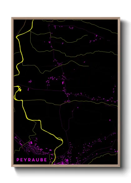 Une affiche de carte sur Peyraube