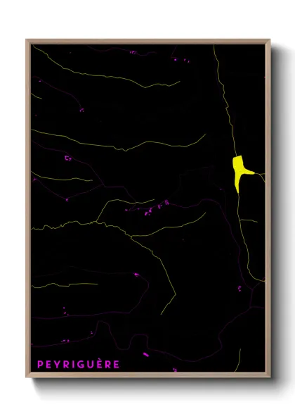 Une affiche de carte sur Peyriguère