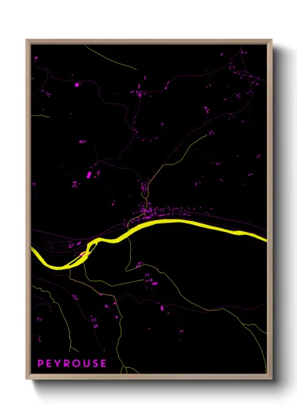 Une affiche de carte sur Peyrouse