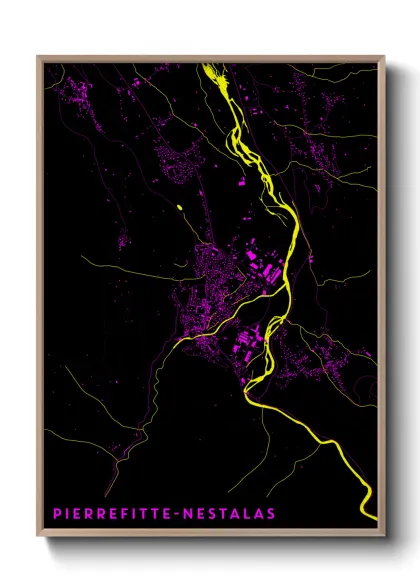 Une affiche de carte sur Pierrefitte-Nestalas
