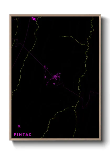 Une affiche de carte sur Pintac