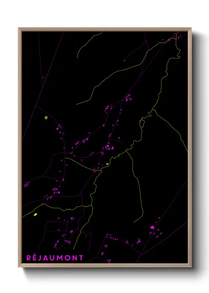 Une affiche de carte sur Réjaumont