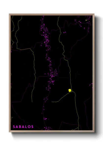 Une affiche de carte sur Sabalos