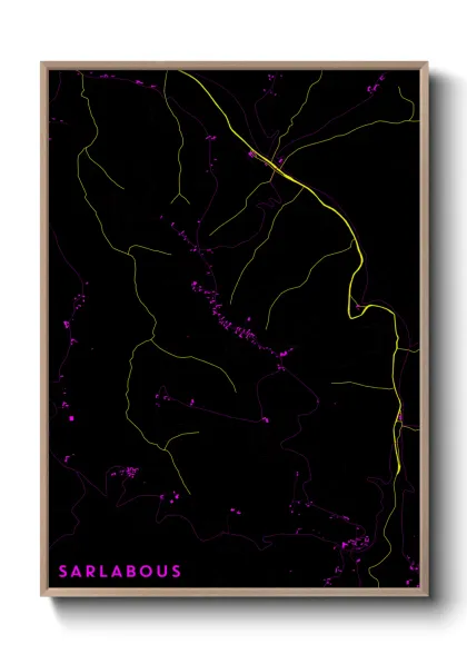 Une affiche de carte sur Sarlabous