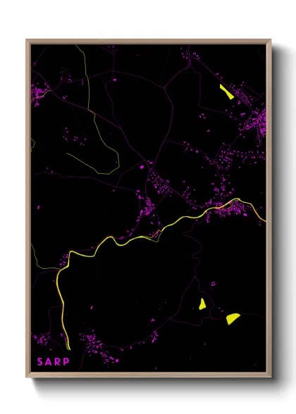 Une affiche de carte sur Sarp