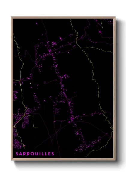 Une affiche de carte sur Sarrouilles