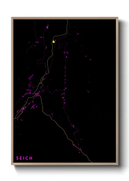 Une affiche de carte sur Seich