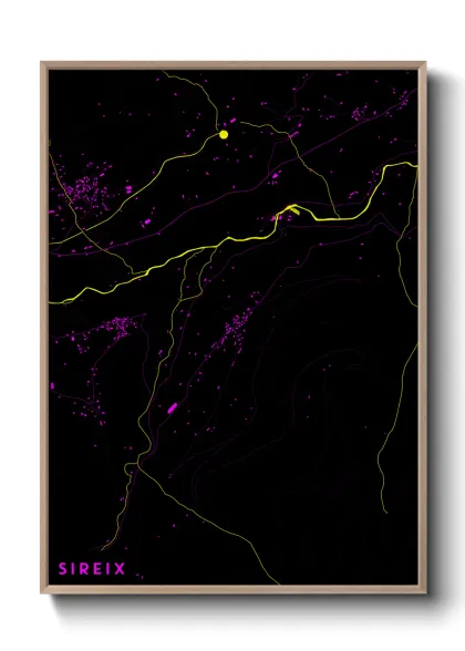 Une affiche de carte sur Sireix