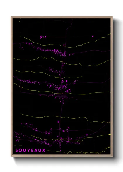 Une affiche de carte sur Souyeaux