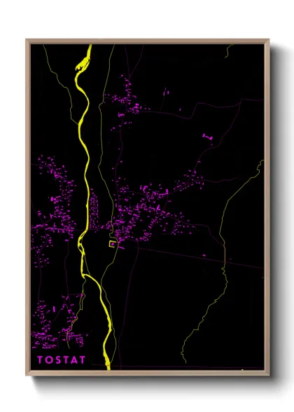 Une affiche de carte sur Tostat