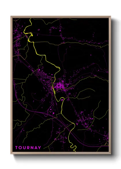Une affiche de carte sur Tournay