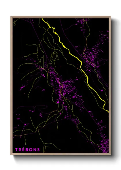Une affiche de carte sur Trébons
