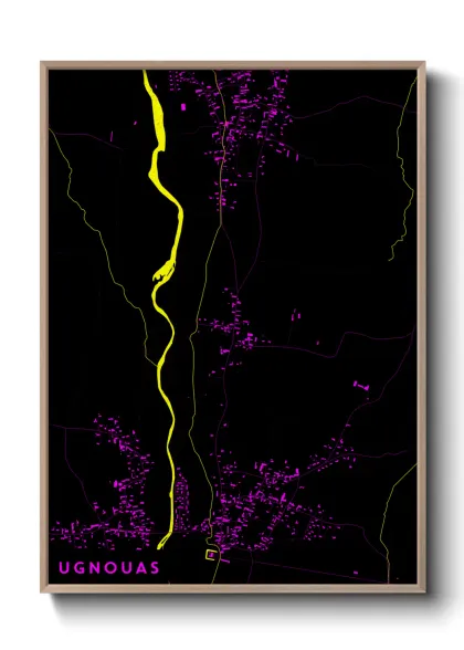 Une affiche de carte sur Ugnouas