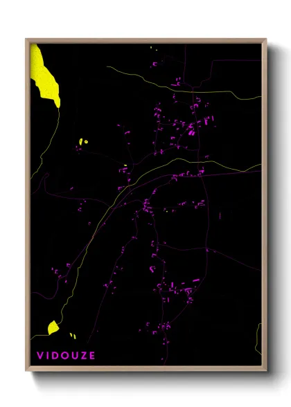Une affiche de carte sur Vidouze